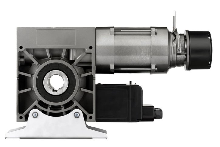 Marantec MTZ Torantrieb für Schnelllauftore, Seitenansicht.